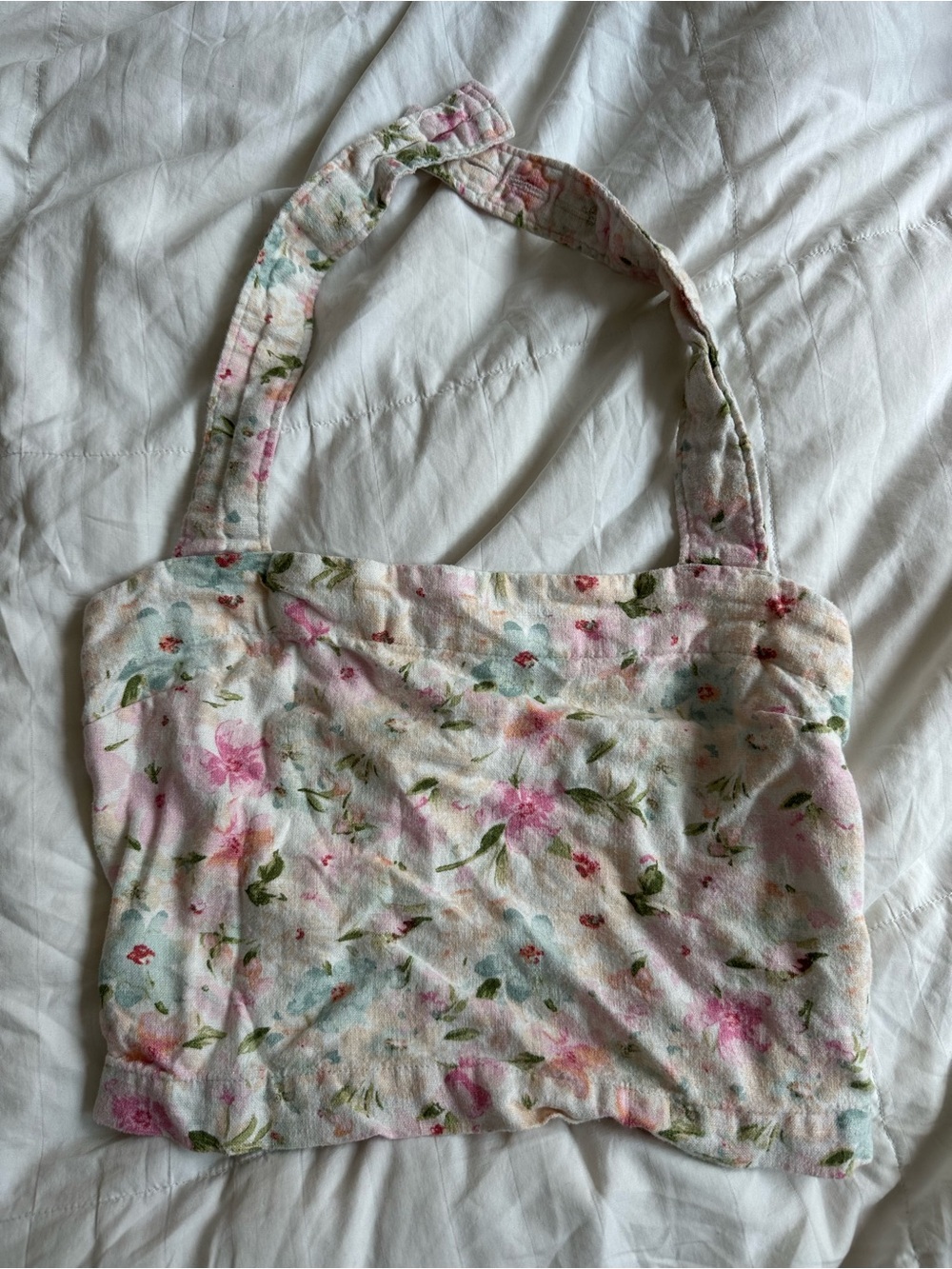 Abercrombie & Fitch Floral Crop Tank in Pink and Green